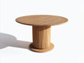 Table de jardin - bois - 118x118x75 cm - bois naturel - style contemporain