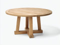 Table de jardin - bois - 128x128x75 cm - bois blond - style rustique moderne
