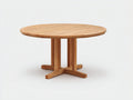 Table de jardin - bois - 116x116x74 cm - bois naturel doré - style classique moderne