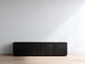Meuble d'entrée - Bois - 160x40x55 cm - Noir - Style moderne