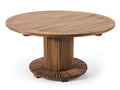 Table de jardin - bois - 126x126x76 cm - brun naturel - style rustique