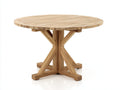 Table de jardin - bois - 122x122x76 cm - bois miel - style industriel naturel