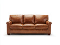 Canapé 3 places - similicuir - 210x90x86 cm - cognac clair - style classique