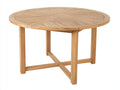 Table de jardin - bois - 124x124x76 cm - bois clair - style géométrique